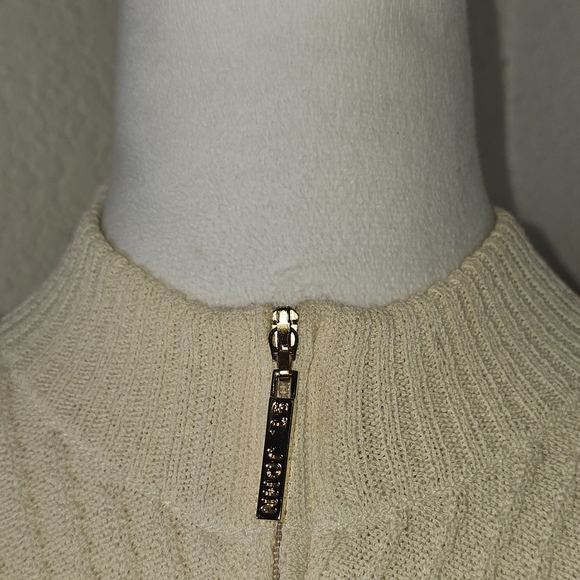 St John Collection Womens Santana Knit Zipper Cardigan, Ivory Sz 6,Old Money - Picture 2 of 12